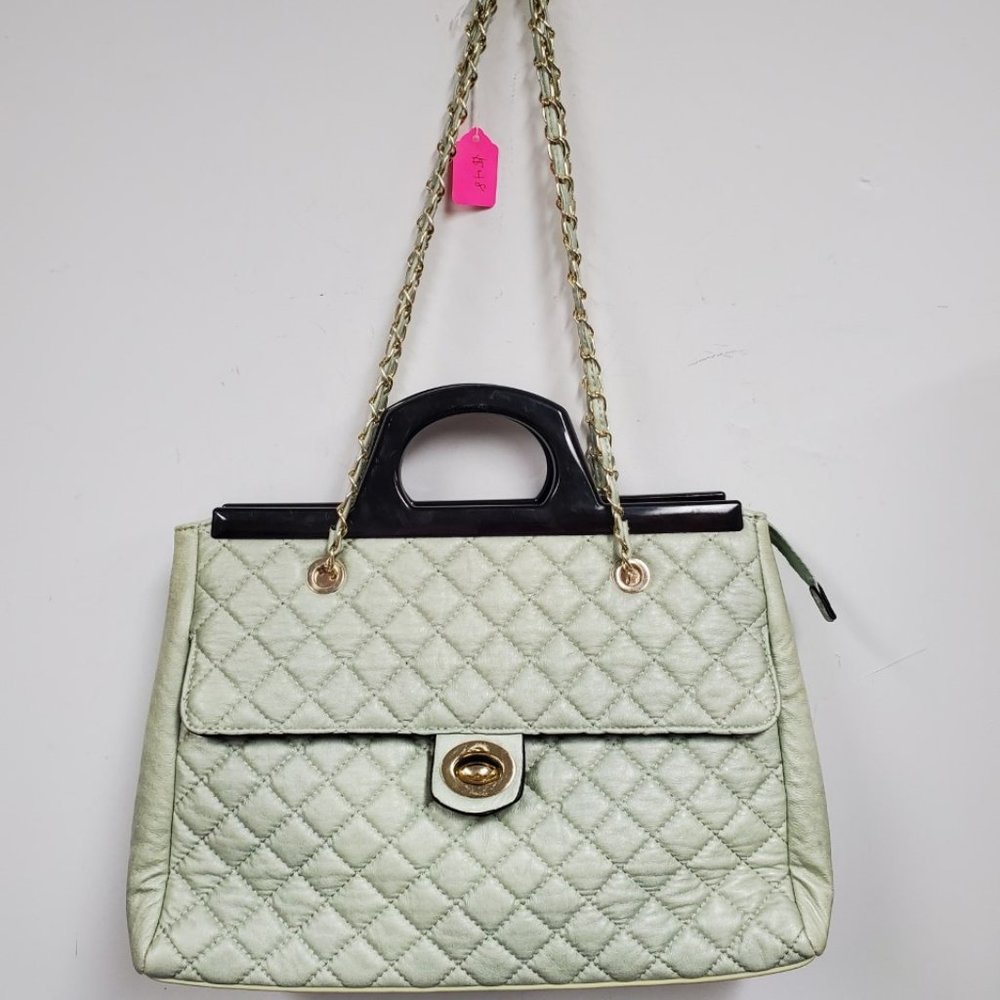 Green Quilted Purse